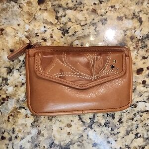 Fossil Leather ID Credit Card Keychain Wallet 3” X 5”